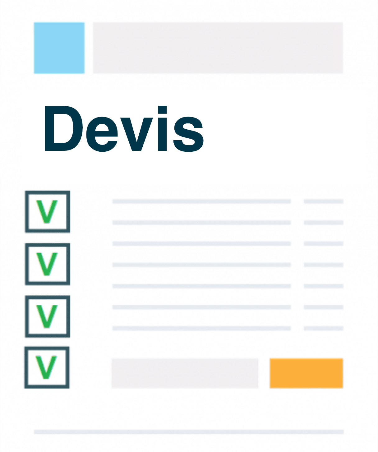 représentation d'un devis généré avec le CMS toko